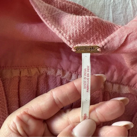 Free People Women’s Love of My Life Cotton Gauze Prairie Festival Pink Dress - Picture 13 of 13